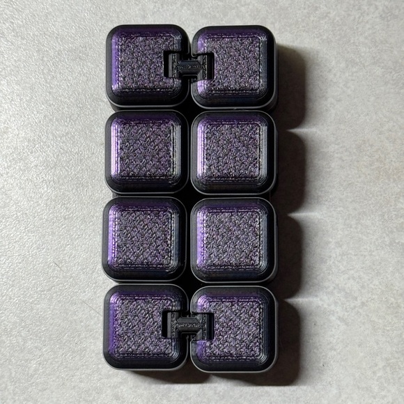 NWT 3D Printed Infinity Cube Fidget Toy – Black, Purple & Gold Colorway - Picture 5 of 5